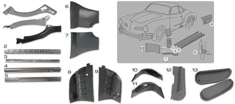 ghia sheet metal parts|karmann ghia convertible parts.